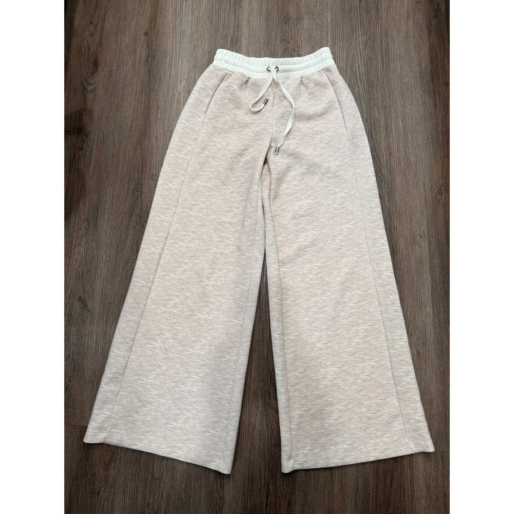 AS Revival Womens Wide Leg Lounge Pants Tan Space Dye Modal Blend Small NT-50274